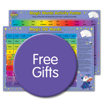Magic Words sight words "Lizards and Stars"  Board Game to teach the 100 most frequently used sight words in reading