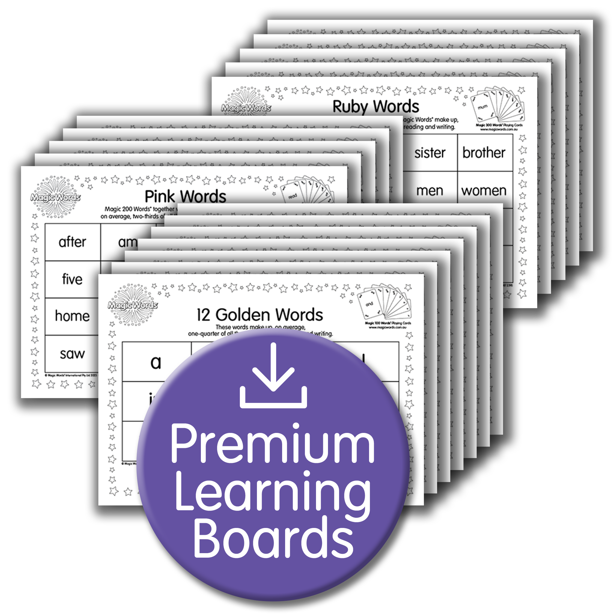 eLearning Boards - Magic 100, 200 & 300 Words – Magic Words