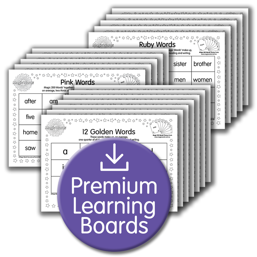 Sight words in learning to read – Magic Words