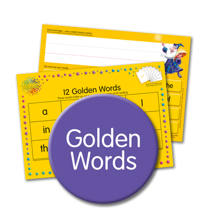 Magic Words sight words Golden Words Learning Boards for learning to read the most frequently used words in reading.