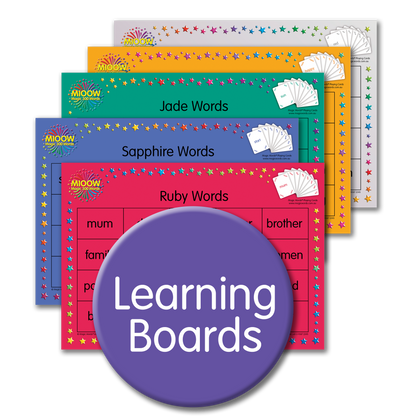 Magic Words sight words Learning Boards for learning to read the most frequently used words in reading. Magic 300 Words Learning Boards.